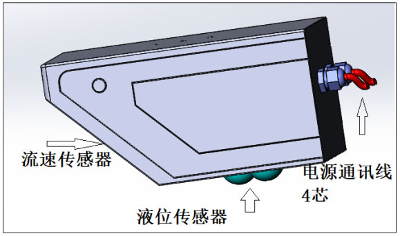 雷达水位流速一体机产品结构图